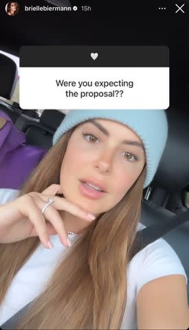 <p>Brielle Biermann/Instagram</p> Brielle Biermann opens up about engagement on Instagram