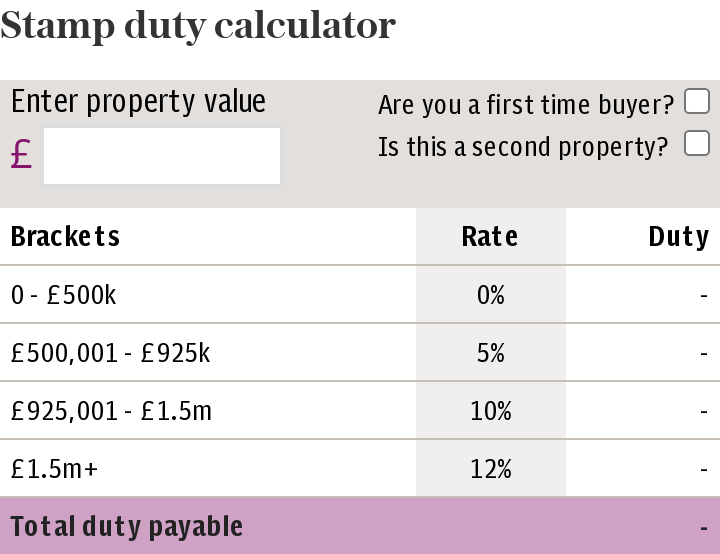 Stamp Duty Calculator