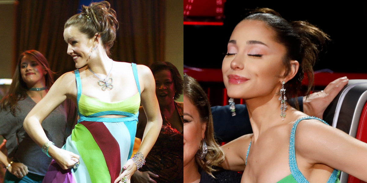 Ariana Grande Pays Homage to 13 Going on 30 with Versace Dress