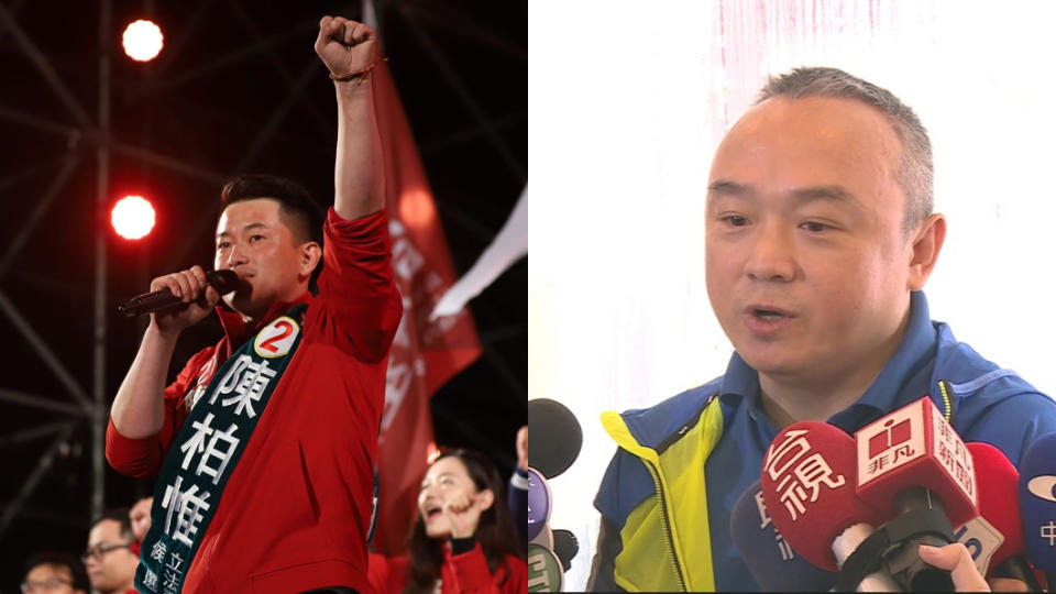 中市第二選區立委由台灣基進黨的陳柏惟(左)奪下。(圖／(左)翻攝自3Q 陳柏惟Facebook、(右)TVBS資料畫面)