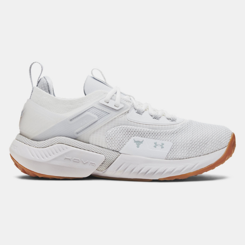 white sneaker with light brown sole against white background