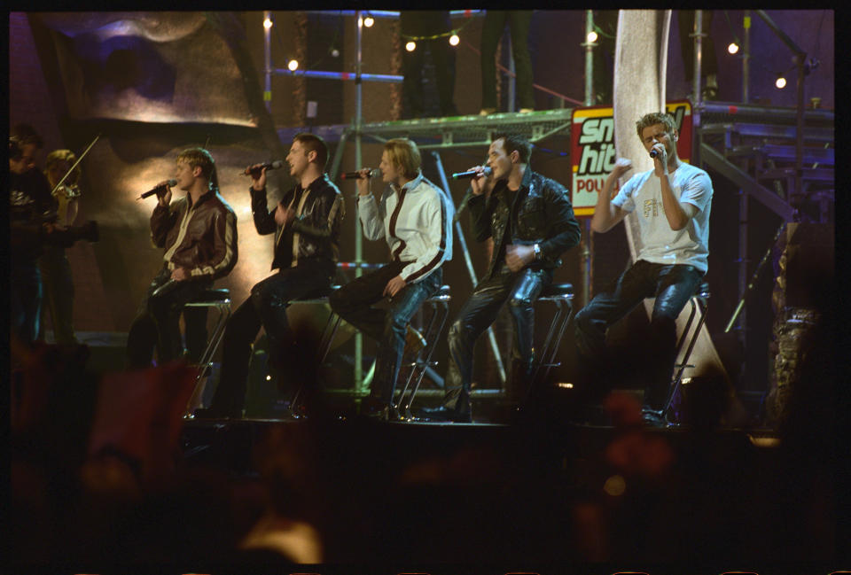 Westlife Performing at the Smash Hits Awards (Photo by © Rune Hellestad/CORBIS/Corbis via Getty Images)