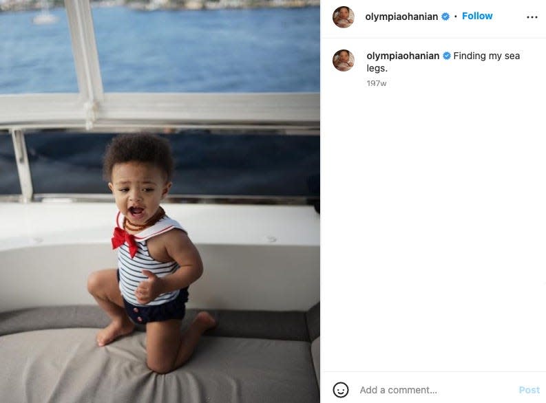 The family even took her yachting in little sailor's outfits.