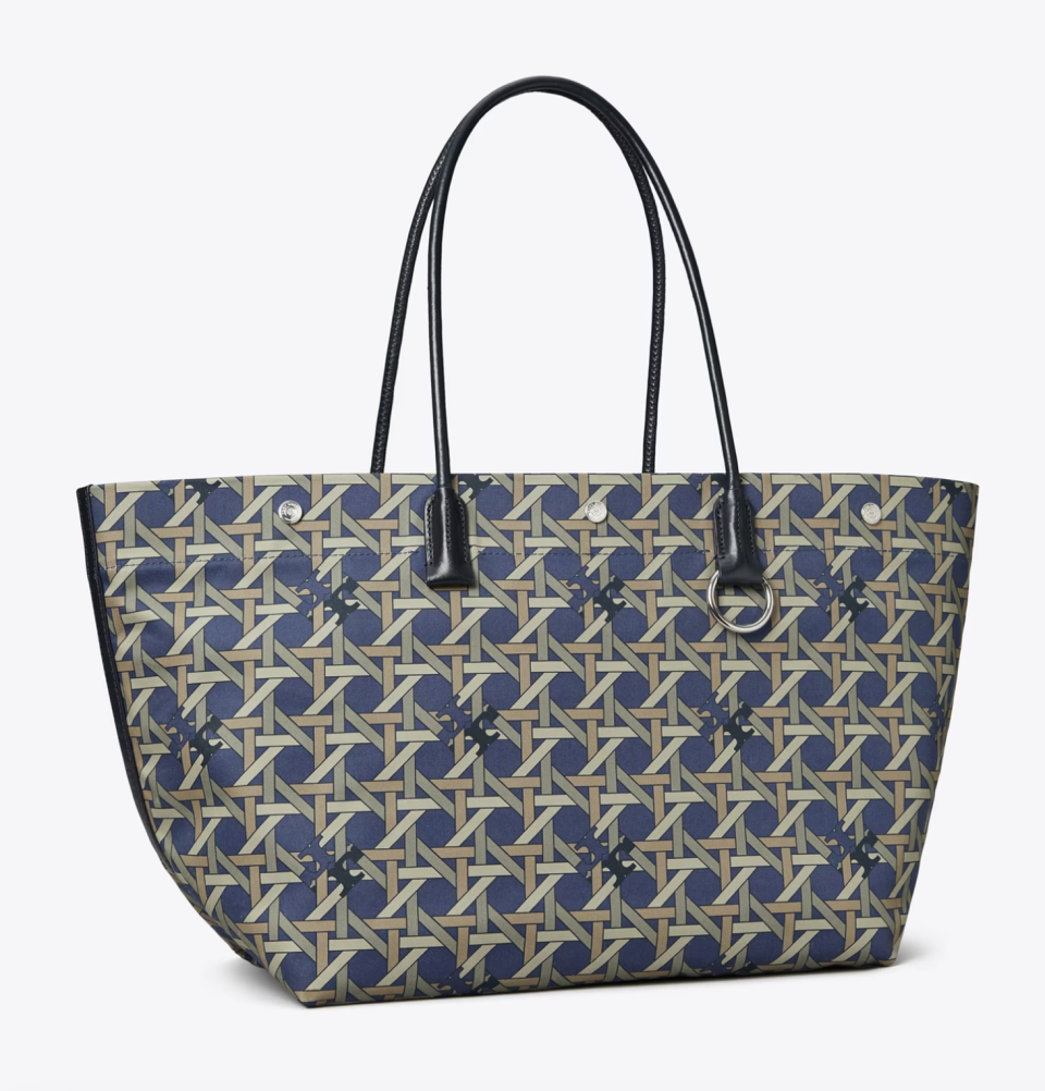 Tory Burch Canvas Basketweave Tote