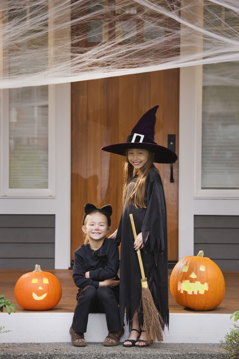 Witch and Black Cat Halloween Costume