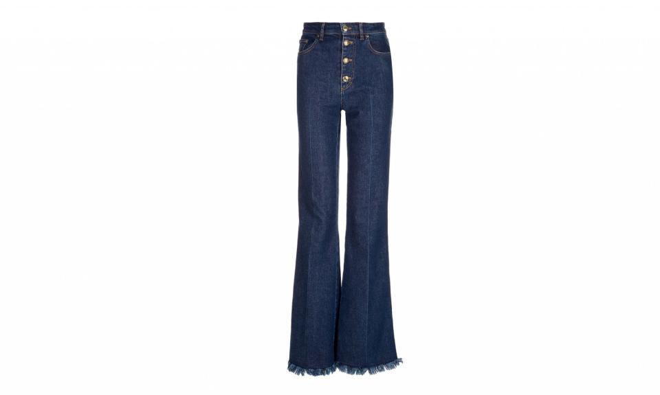 <p>Dark blue denim button flares, $390, <a rel="nofollow noopener" href="http://www.avenue32.com/us/dark-blue-denim-buttoned-flares/SON00116040685.html?utm_source=polyvore&utm_medium=affiliate&utm_campaign=flared%20jeans" target="_blank" data-ylk="slk:avenue32.com;elm:context_link;itc:0;sec:content-canvas" class="link ">avenue32.com</a> </p>