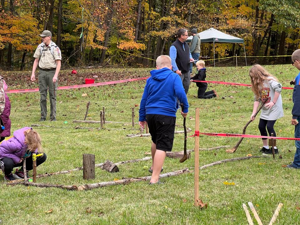More than 150 Scouts and adults gathered at Pee Wee Hollow in Wayne County to celebrate the 100th birthday of the historic camp.