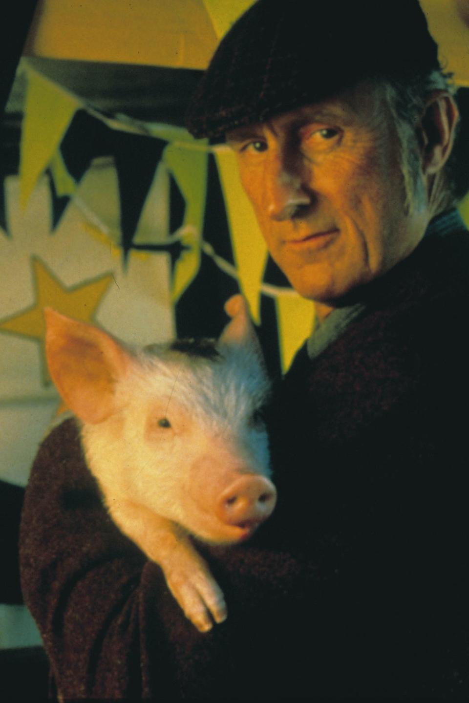 James Cromwell (with pig) in ‘Babe’ (Moviestore/Shutterstock)