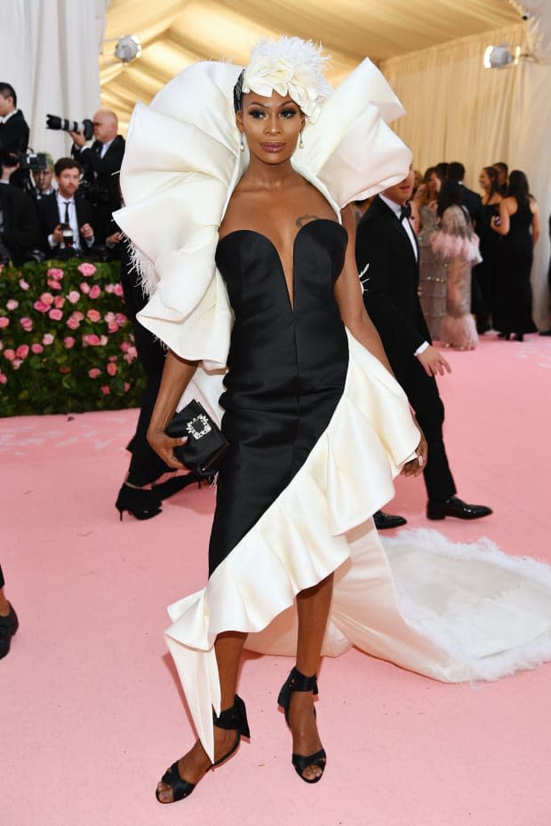 Dominique Jackson wearing Glemaud at the 2019 Met Gala.