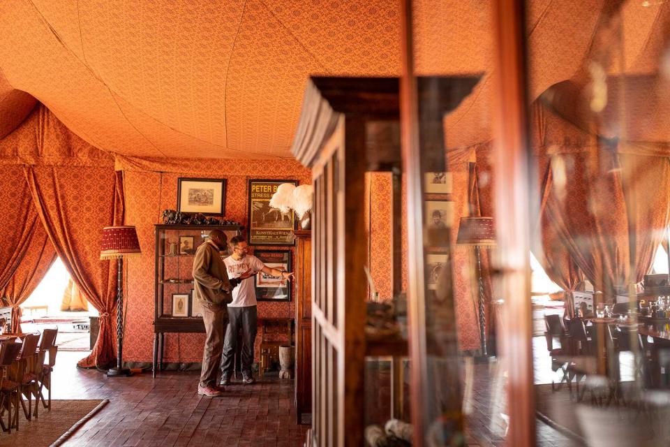 Historic exhibition area at Jack's Camp