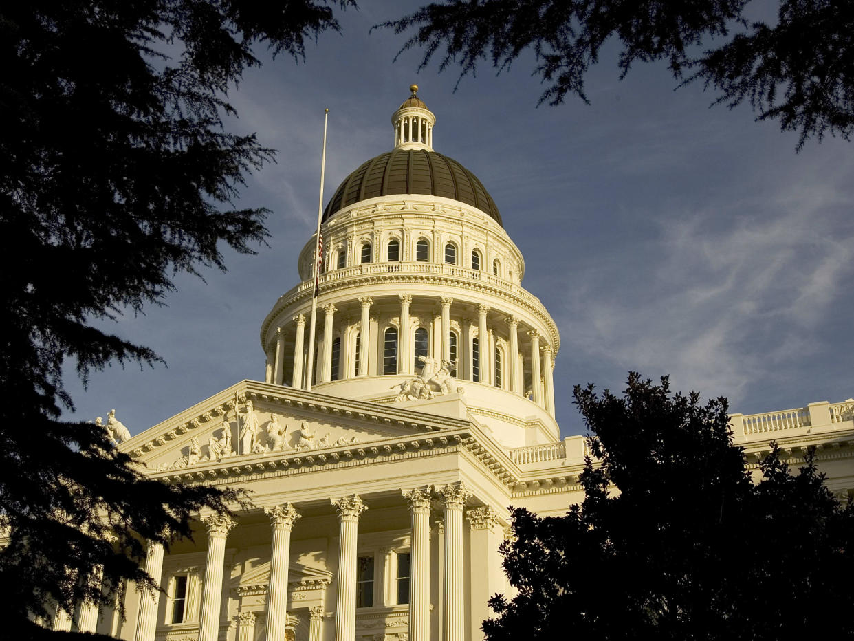 An exterior of the state capitol in Sacramento, California: David Paul Morris/Getty Images