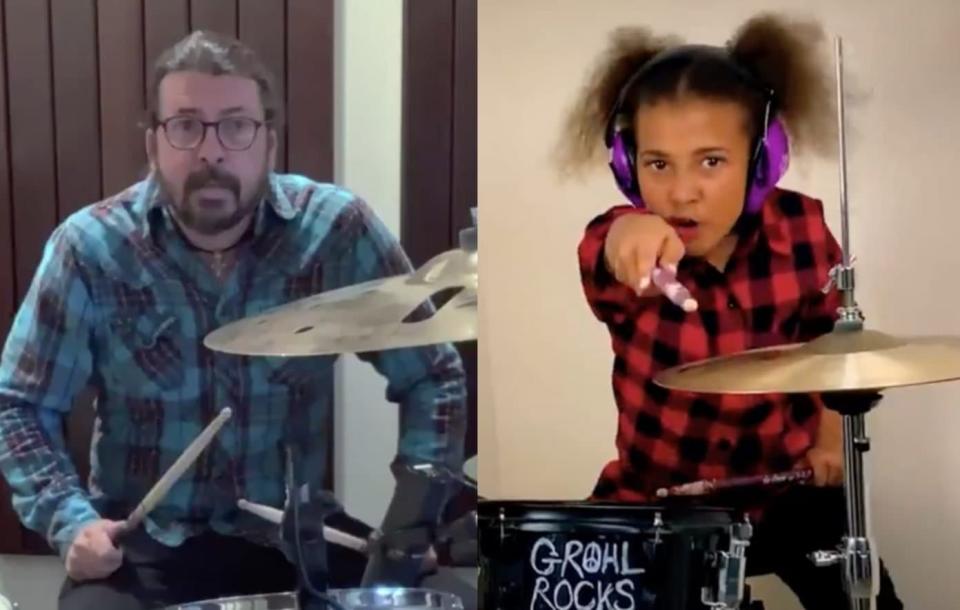 Dave Grohl des Foo Fighters et Nandi Bushell - Capture d'écran