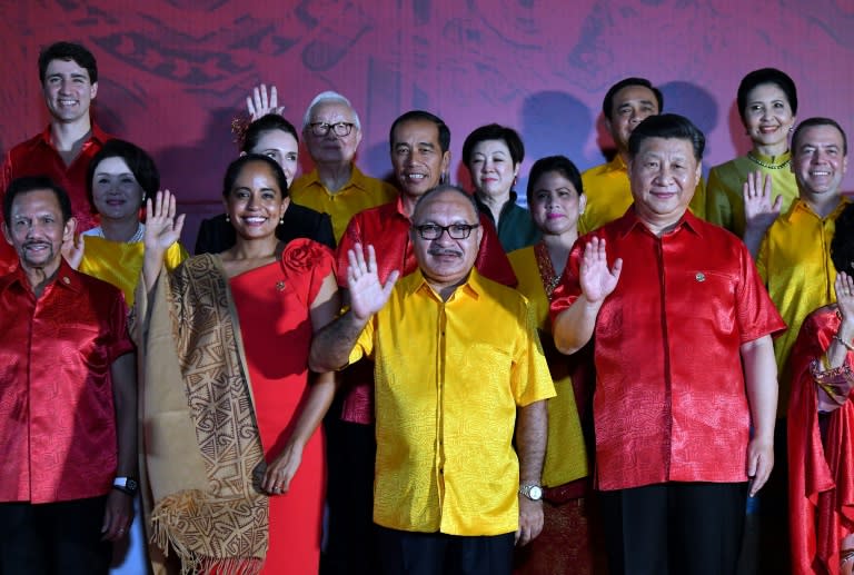 Hosting the APEC leaders was a challenge for PNG Prime Minister Peter O'Neill (2nd R) as his small country made its debut on the international stage