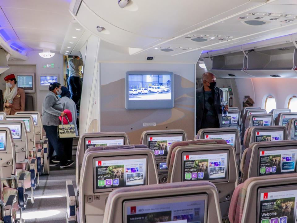 Emirates Airbus A380 Flight New York to Dubai — Dubai Airshow Trip 2021