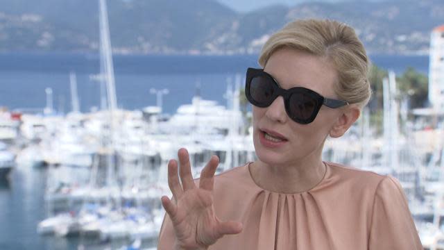 Cate Blanchett claims she was misquoted during a recent interview regarding same-sex relationships. The two-time Oscar winner allegedly told <em>V</em> <em>ariety</em> that she engaged in romantic encounters with women "many times," but the actress told <em>The Guardian </em>that wasn't what she meant. <strong> PHOTOS: Stars Who've Come Out as Bisexual </strong> "From memory, the conversation ran: 'Have you had relationships with women?' And I said: 'Yes, many times. Do you mean have I had sexual relationships with women? Then the answer is no,'" Blanchett recalled. "But that obviously didn't make it." The 46-year-old actress then used the alleged misquote to draw attention to gay issues. "In 2015, the point should be: who cares?" she said. "What often happens these days is if you're are homosexual you have to talk about it constantly, the only thing, before your work. We’re living in a deeply conservative time." The topic of sexuality came up during her interview with <em>Variety </em>when the mother-of-four started discussing her role in the upcoming film <em> Carol</em>, based on the 1952 Patricia Highsmith novel <em>The Price of Salt</em>. The film, set in 1950s New York, is about a female department-store clerk (Rooney Mara) who dreams of a better life and falls for an older, married woman (Blanchett). Variety When asked if this was her first turn as a lesbian, Blanchett-- who's married to playwright Andrew Upton -- reportedly said with a smile, "On film -- or in real life?" But when it came to defining her sexuality, Blanchett told <em>Variety </em>she rejected the idea of labels. "I never thought about it," she said, comparing herself to her on-screen character. "I don't think Carol thought about it." <strong> VIDEO: Cate Blanchett Loses Patience With Reporter -- 'That's Your F**king Question?' </strong> Blanchett attended the Cannes Film Festival premiere of <em>Carol </em> alongside Mara on Sunday. The actress wore an eye-catching Giles dress, Brian Atwood shoes and Van Cleef & Arpels jewels for the formal event.