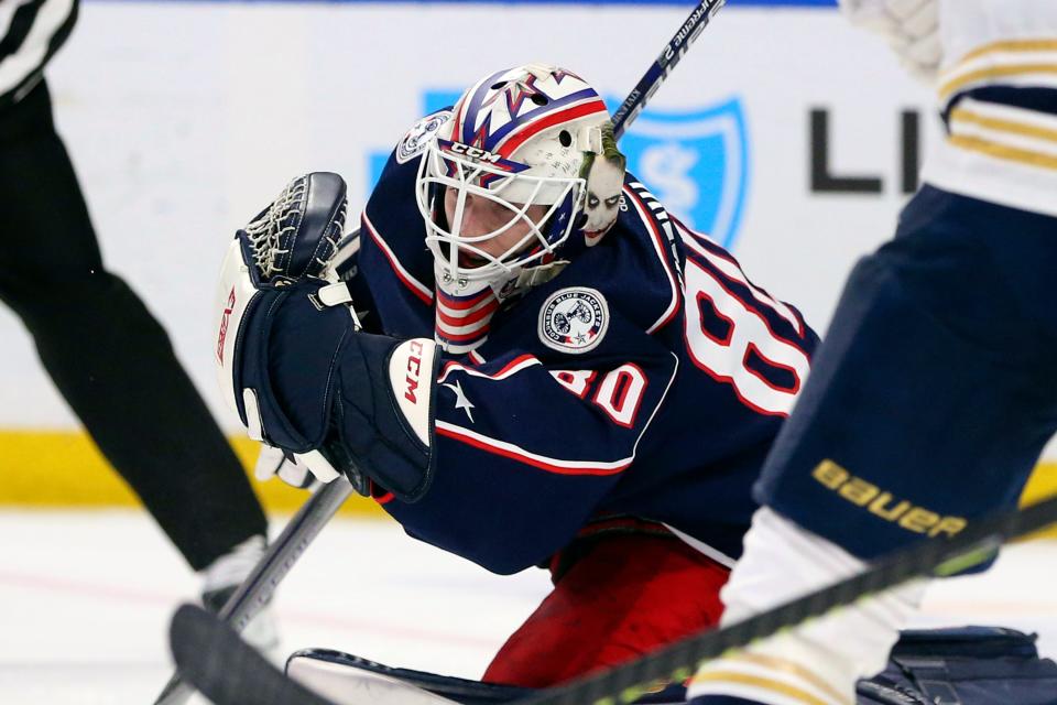 Blue Jackets goalie Matiss Kivlenieks played in eight NHL games in his career.