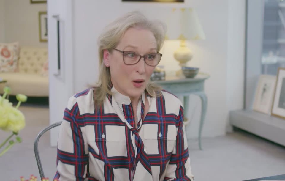 Meryl joked with the editor-in-chief of Vogue just a little bit about 