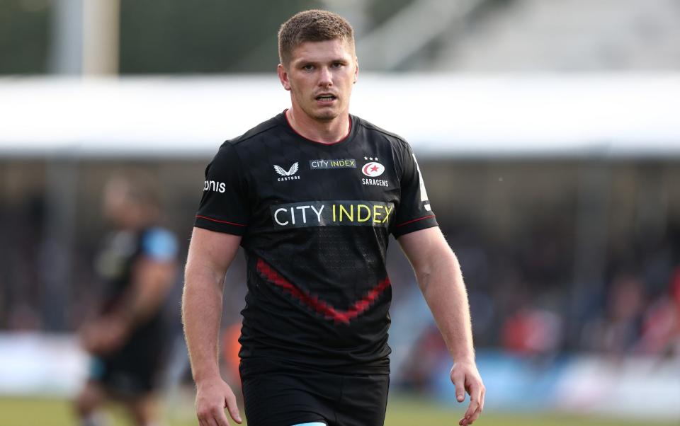 Owen Farrell of Saracens during the Gallagher Premiership Rugby match between Saracens and Newcastle Falcons at StoneX Stadium on October 09, 2021 in Barnet, England. - GETTY IMAGES