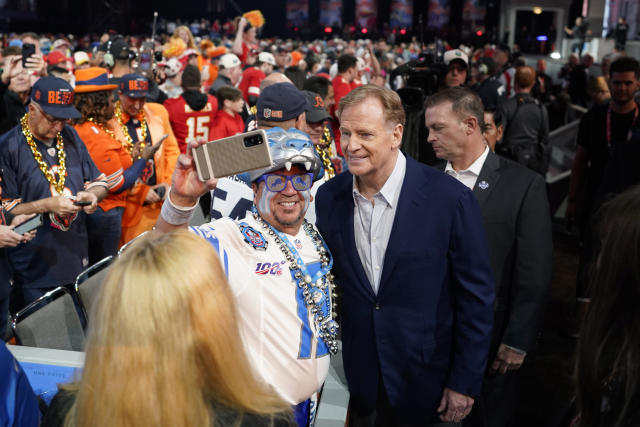 KANSAS CITY, MO - APRIL 28: A Pittsburgh Steelers fan in a