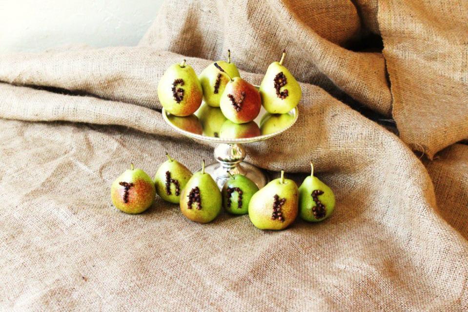 Clove Studded Pears