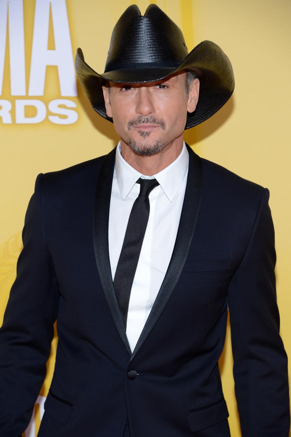 NASHVILLE, TN - NOVEMBER 01: Country music artist Tim McGraw attends the 46th annual CMA Awards at the Bridgestone Arena on November 1, 2012 in Nashville, Tennessee. (Photo by Jason Kempin/Getty Images)