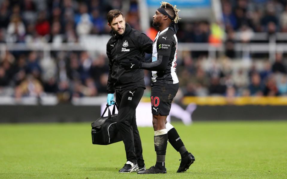 Allan Saint-Maximin went off injured at the end of Newcastle's recent win over Southampton - Getty Images Europe