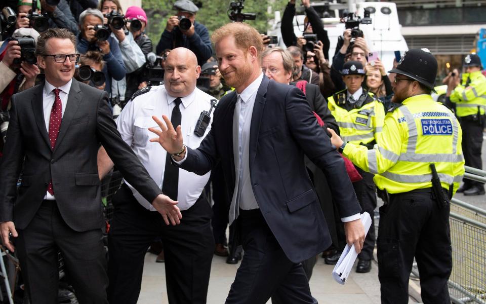 Prince Harry arrives at the High Court - Eddie Mulholland