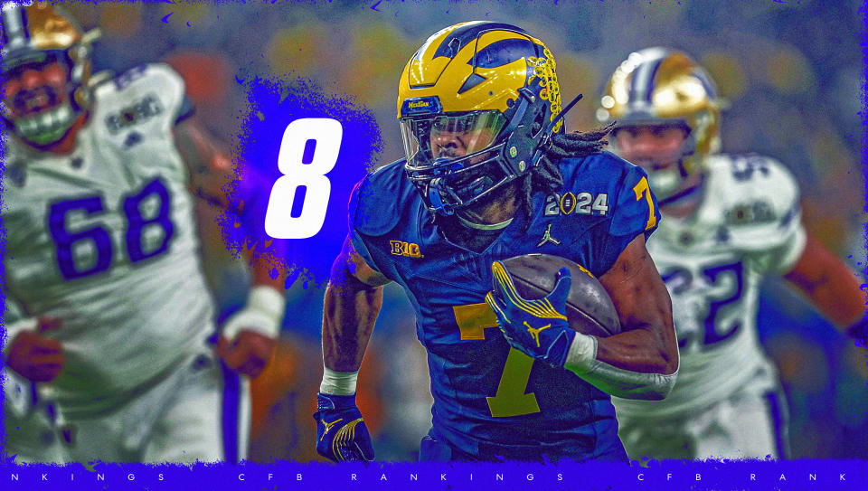 Defending champion Michigan lands at No. 8 in the Yahoo Sports preseason rankings. (Grant Thomas/Yahoo Sports)