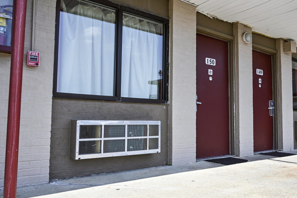 Room 150 of the 41 Motel in Evansville, Ind., on May 10, 2022. (Timothy D. Easley / AP file)