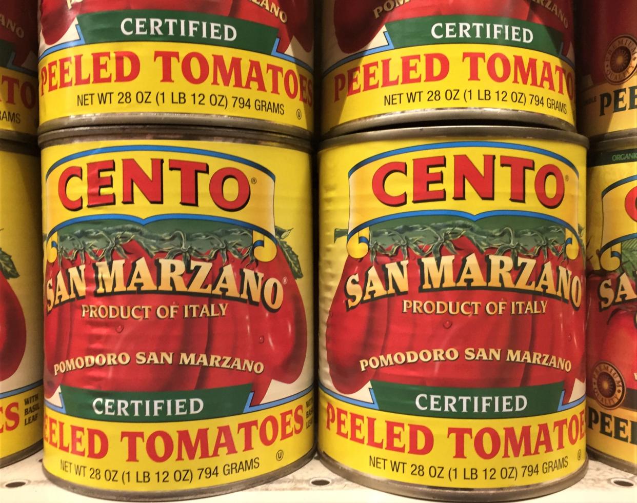 Canned tomatoes sold by Cento Fine Foods of West Deptford.