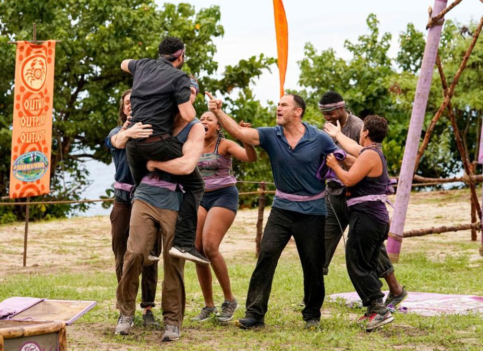 Dan Spilo with his fellow Survivor contestants | Robert Voets/CBS