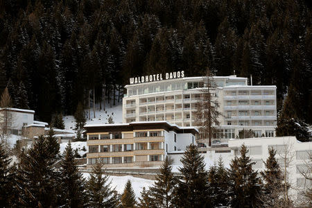 The Waldhotel Davos hotel is seen in the Swiss mountain resort of Davos, Switzerland, January 11, 2018 REUTERS/Arnd Wiegmann