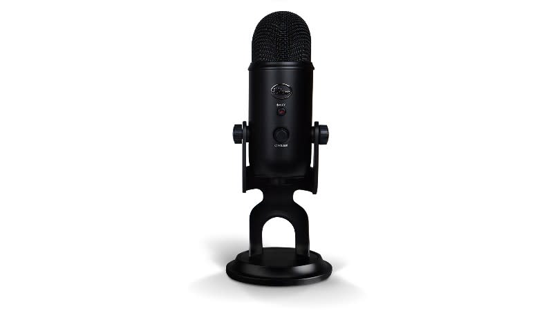 Sleek black microphone