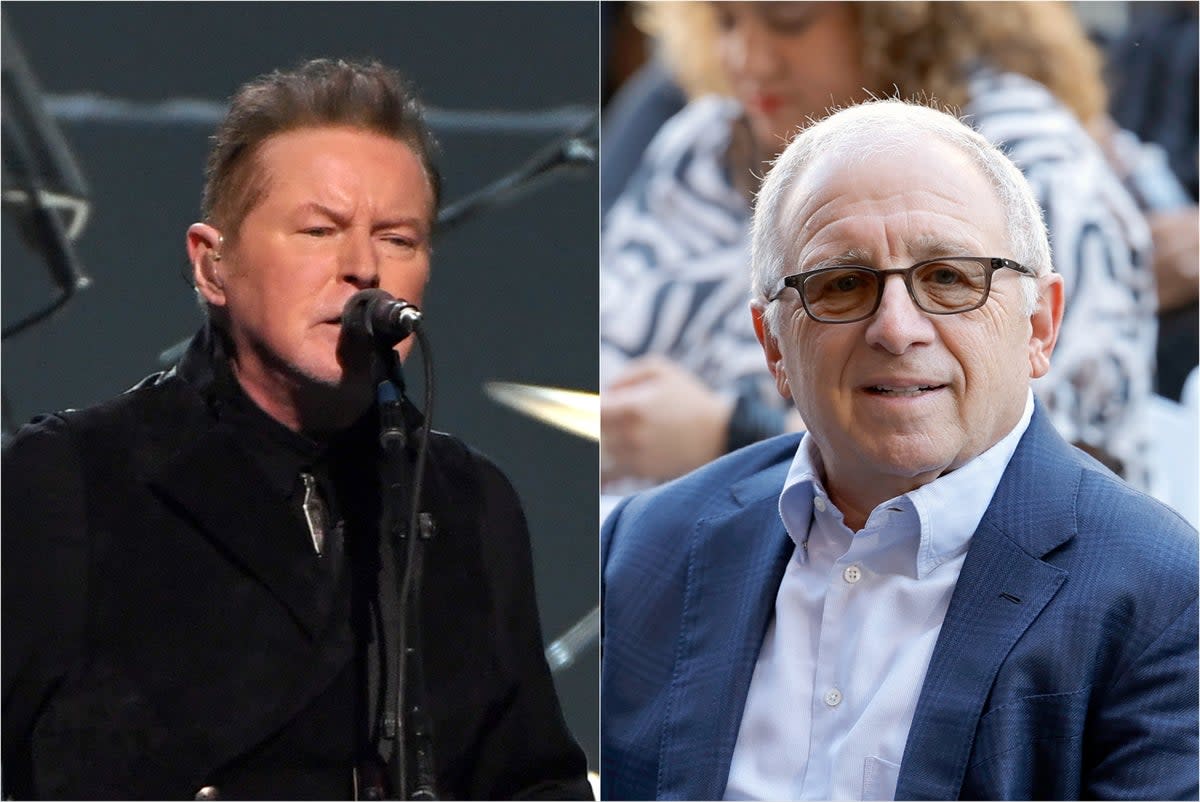 Don Henley (left) and Eagles manager Irving Azoff are key witnesses in the Hotel California case (Getty)