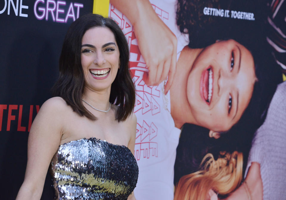 Director Jennifer Kaytin Robinson arrives at Netflix's "Someone Great" Screening held at the ArcLight Hollywood in Hollywood, CA on Wednesday, April 17, 2019. (Photo By Sthanlee B. Mirador/Sipa USA)