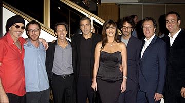 Billy Bob Thornton , Ethan Coen , Brian Grazer , George Clooney , Catherine Zeta Jones , Geoffrey Rush and Paul Adelstein at the LA premiere of Universal's Intolerable Cruelty