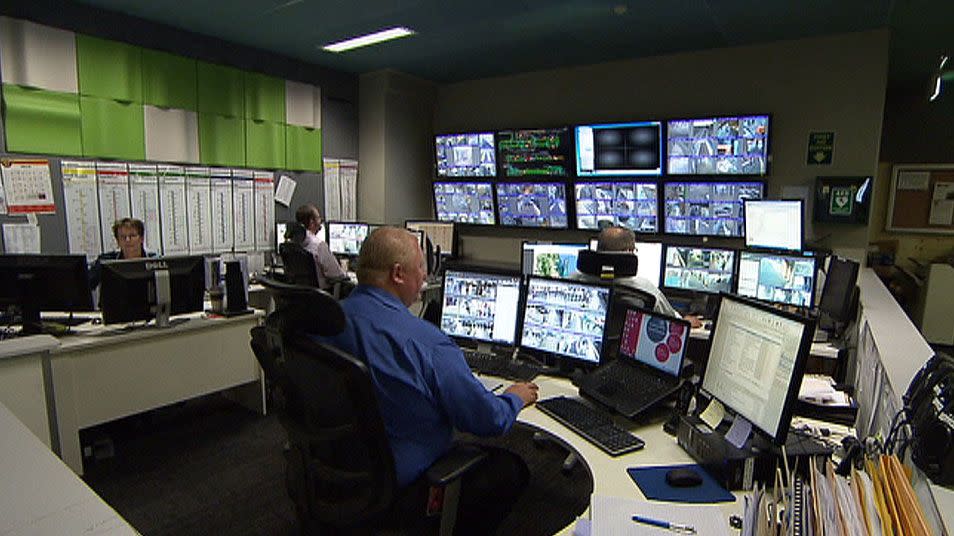 Queensland Rail control centre watches over passengers.