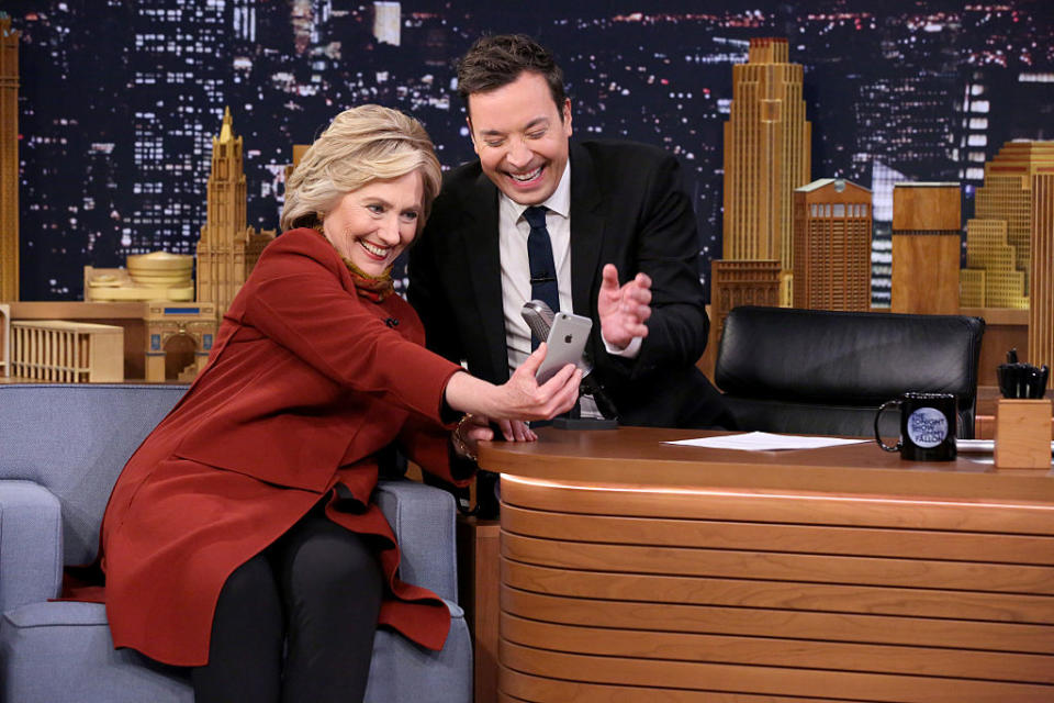 Hillary Clinton with Jimmy Fallon