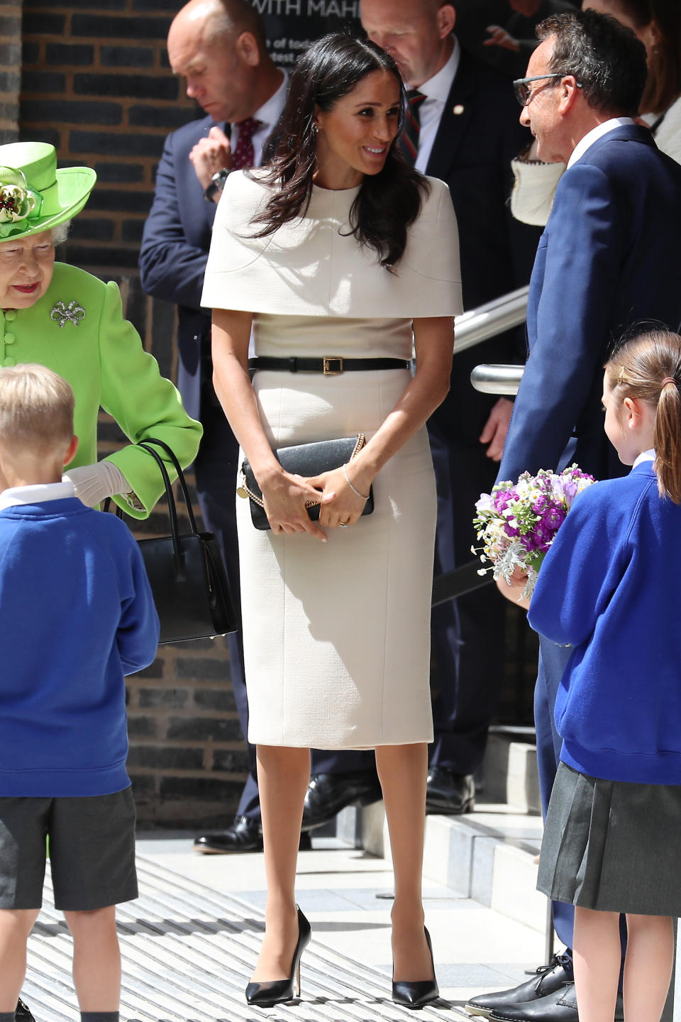 Meghan, Duchess of Sussex, leaves the Storyhouse Chester on June 14 in Chester, England.