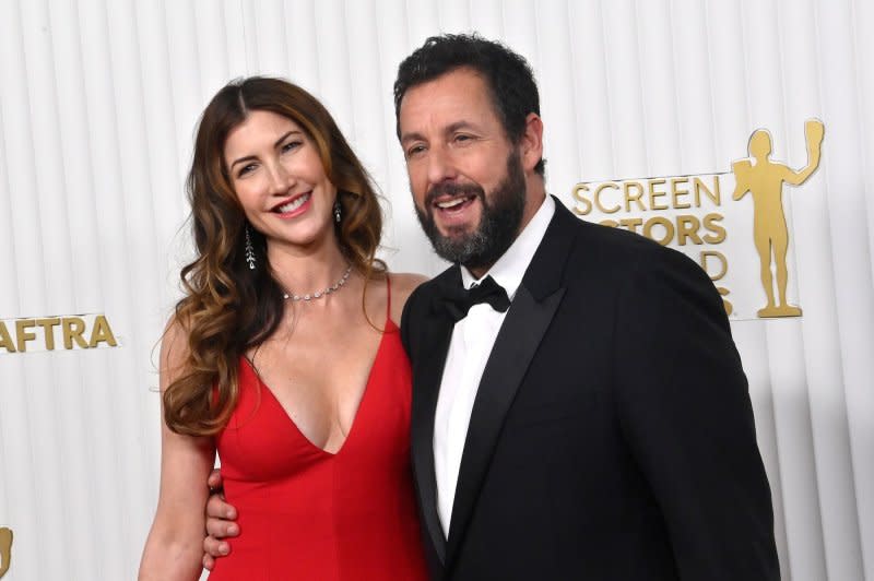 Adam Sandler (R) and Jackie Sandler attend the SAG Awards in February. File Photo by Jim Ruymen/UPI