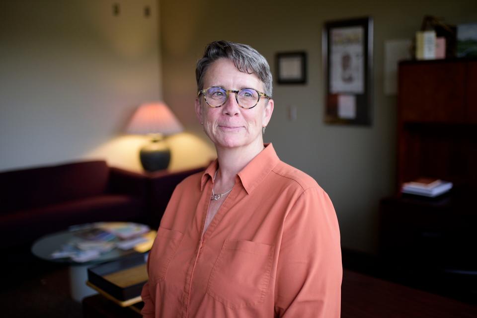 Former Knox County Health Department Director Dr. Martha Buchanan, shown here in her office in Knoxville on July 27, 2021, is moving to South Carolina to become the state’s lead public health consultant.