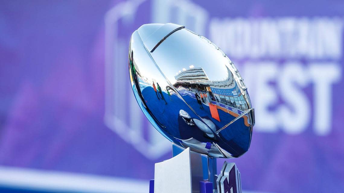 The Mountain West trophy will go to the winner of today’s game of Fresno State at Boise State on Saturday, Dec. 3, 2022 at Albertsons Stadium.