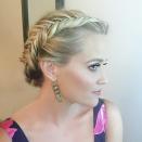 A pulled-apart crown braid is the perfect way to get your hair out of your face.