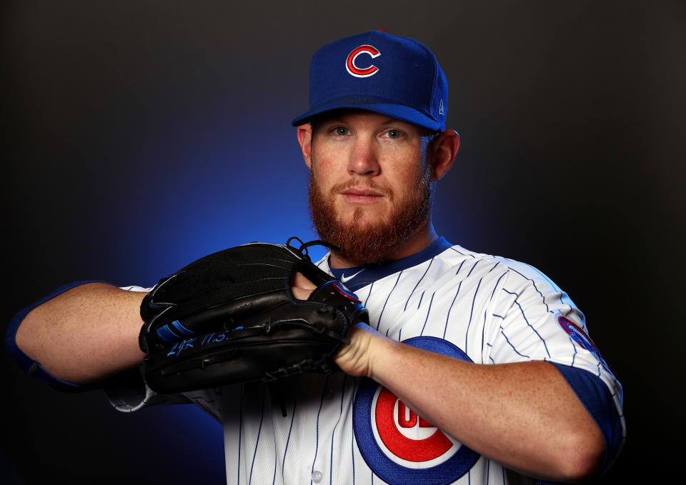 MESA, ARIZONA - FEBRUARY 18:  Craig Kimbrel #46 of the Chicago Cubs poses during Chicago Cubs Photo Day on February 18, 2020 in Mesa, Arizona. (Photo by Jamie Squire/Getty Images)