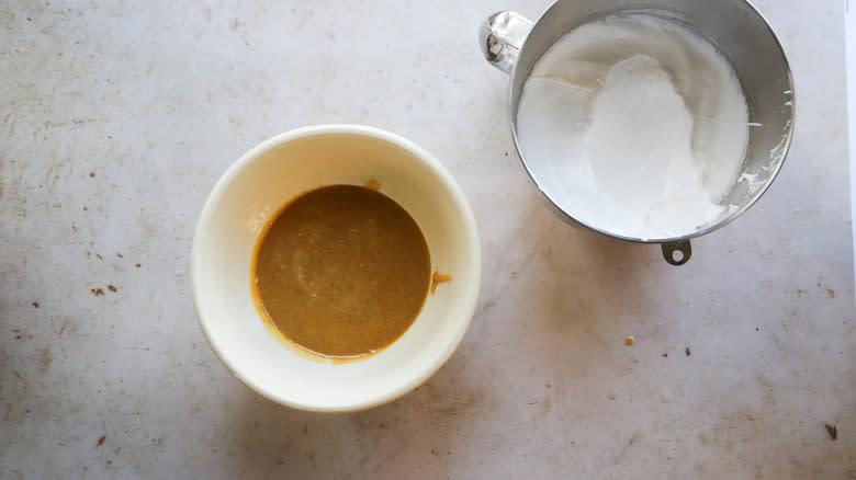 Bowl of spiced white chocolate batter