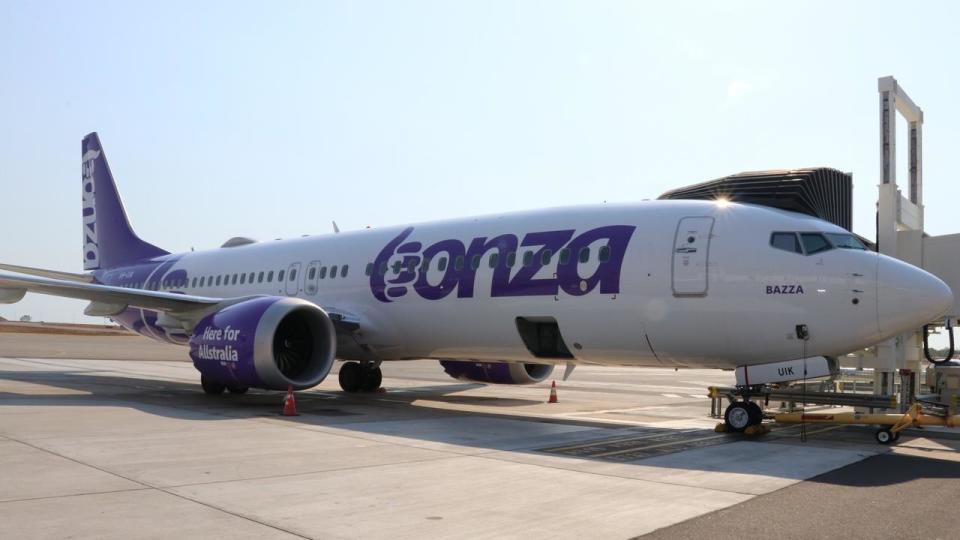 Administrators for grounded budget airline Bonza have been given two months to find a buyer. Pictures: Darwin International Airport