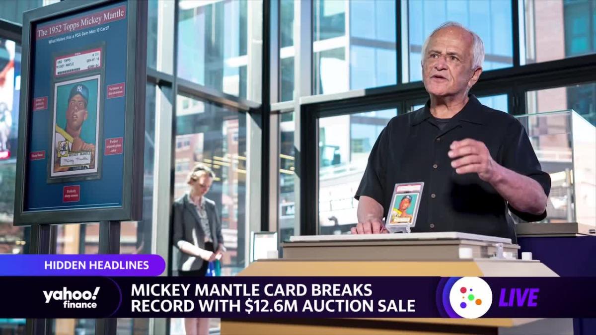 Mickey Mantle 1952 baseball card sells for a record-breaking $12.6 million  