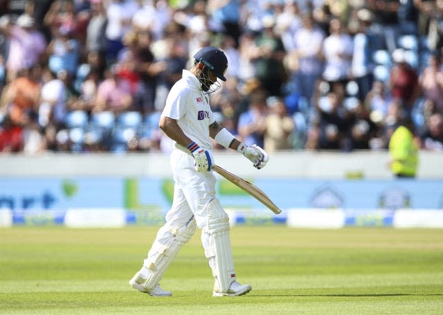 India’s Virat Kohli looks dejected as he walks off the field during day four of the cinch Third Test match at the Emerald Headingley