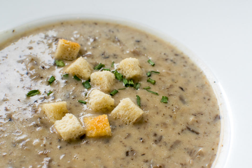 Close up of Forest Mushroom Soup