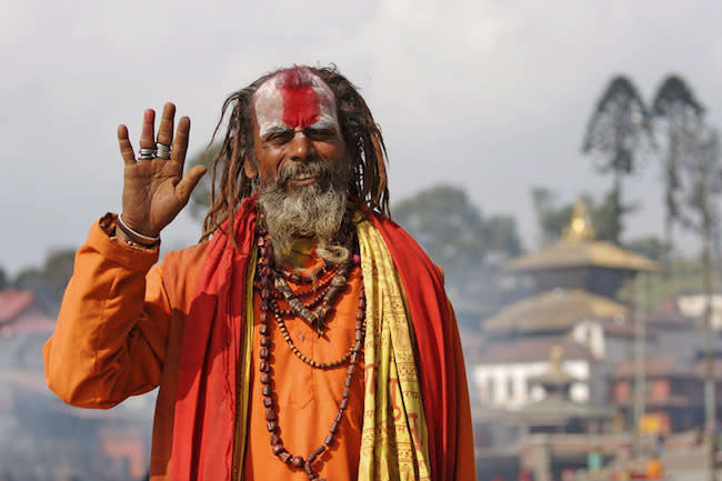 Nepali man with forehead markings at Kathmandu valley (Photo: Jean-Marie Hullot via flickr)